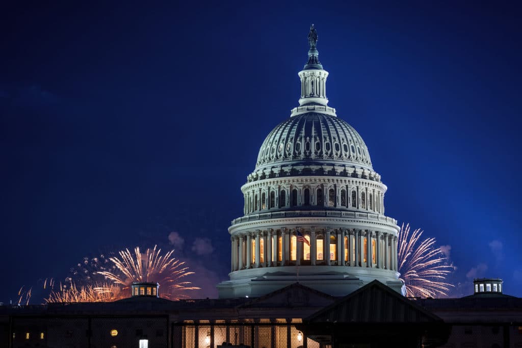 Fireworks U.S. Capitol D.C.