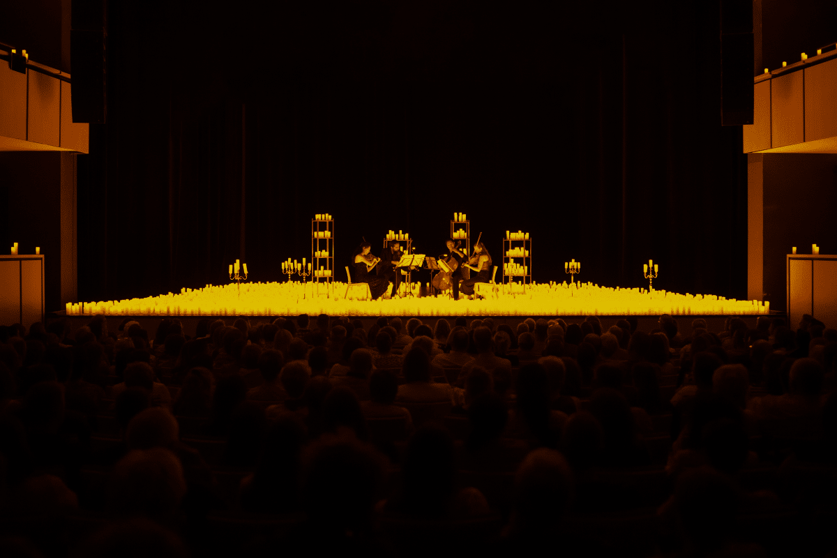 String quartet performing on stage