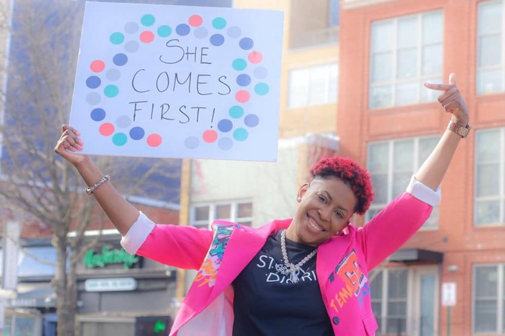 Nia Monae of "She Comes First" through Story District