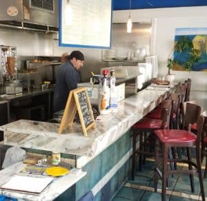 Bar at Greek restaurant Byblos Deli in DC