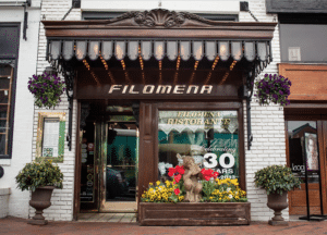 Exterior to Italian restaurant Filomena in Washinton DC