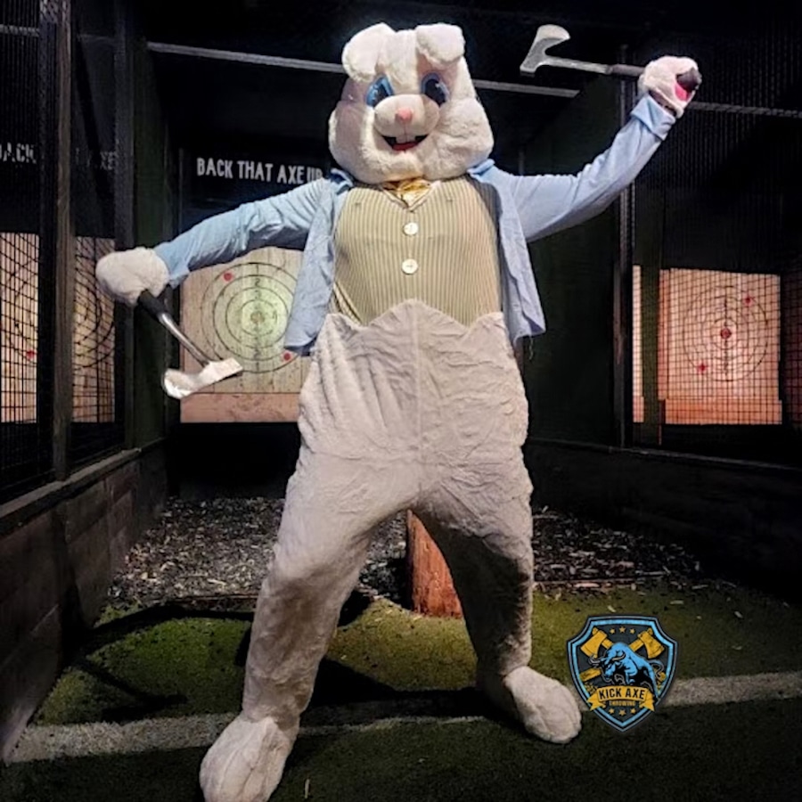 Kick Axe D.C. Easter Bunny axe-throwing competition