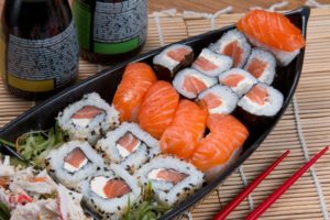 Salmon sushi platter from DC's Japanese safe-haven Sakana
