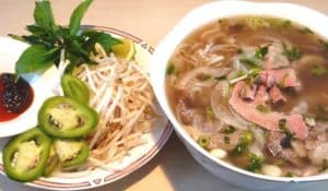Pho and Vietnamese sides from Pho Viet Restaurant in DC
