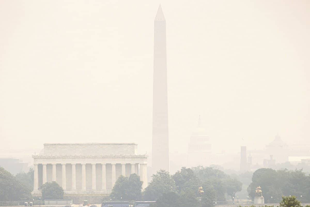 D.C. forecast: Worst air quality in years, with Code Red and Purple  conditions - The Washington Post