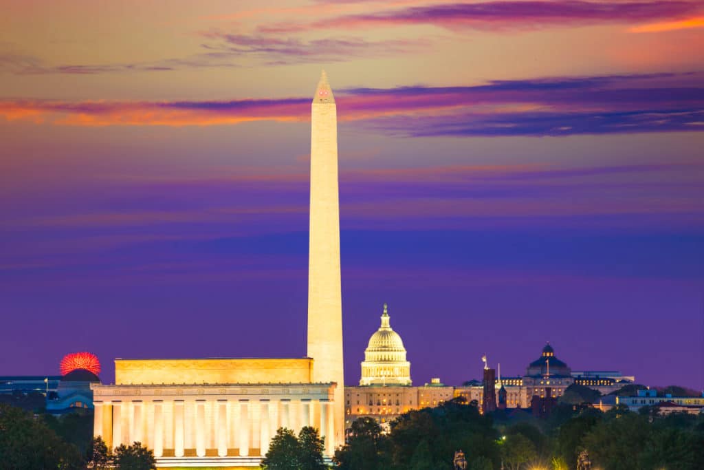 Washington D.C. sunset summer